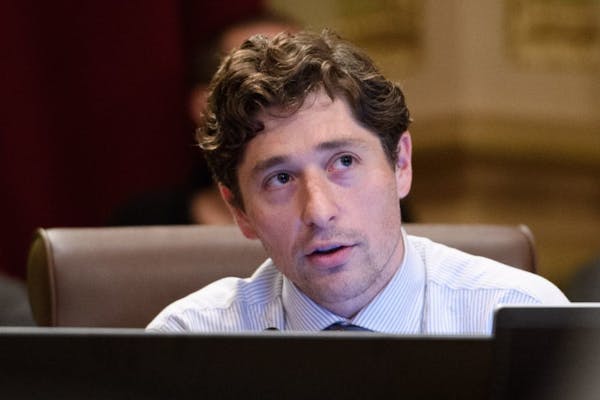 Minneapolis city Council member Jacob Frey spoke in support of the bill before voting.