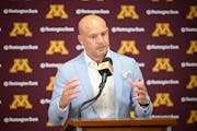 Gophers football coach P.J. Fleck addresses the media Wednesday at the Athletes Village, previewing spring practice.