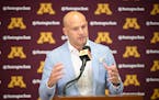 Gophers football coach P.J. Fleck addresses the media Wednesday at the Athletes Village, previewing spring practice.