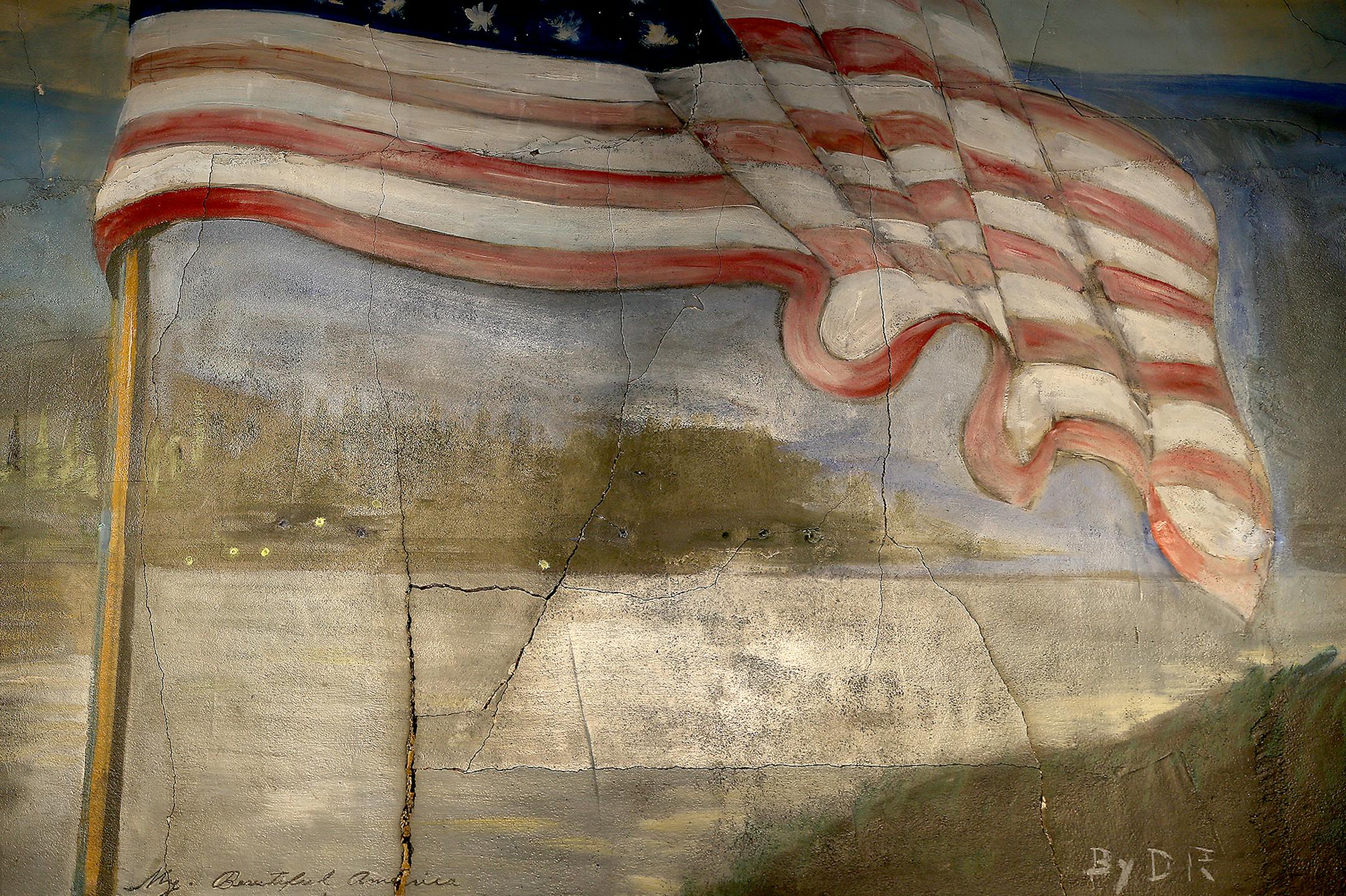 Pam Reuvers, the collections manager at the Afton Historical Museum pointed out the cracking walls at the museum, Friday, January 22, 2015 in Afton, MN. ] (ELIZABETH FLORES/STAR TRIBUNE) ELIZABETH FLORES • eflores@startribune.com