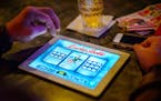 Marv Reynolds played an electronic pulltab game at CR's Sports Bar in Coon Rapids, Wednesday, February 5, 2014. He won, then lost $2.00. ] GLEN STUBBE