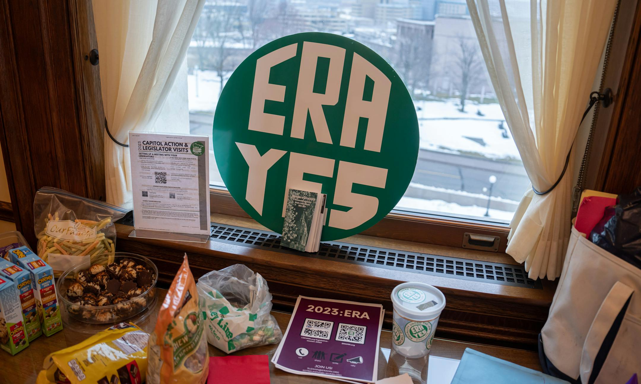 Equal Rights Amendment backers visited the State Capitol as part of an advocacy day.