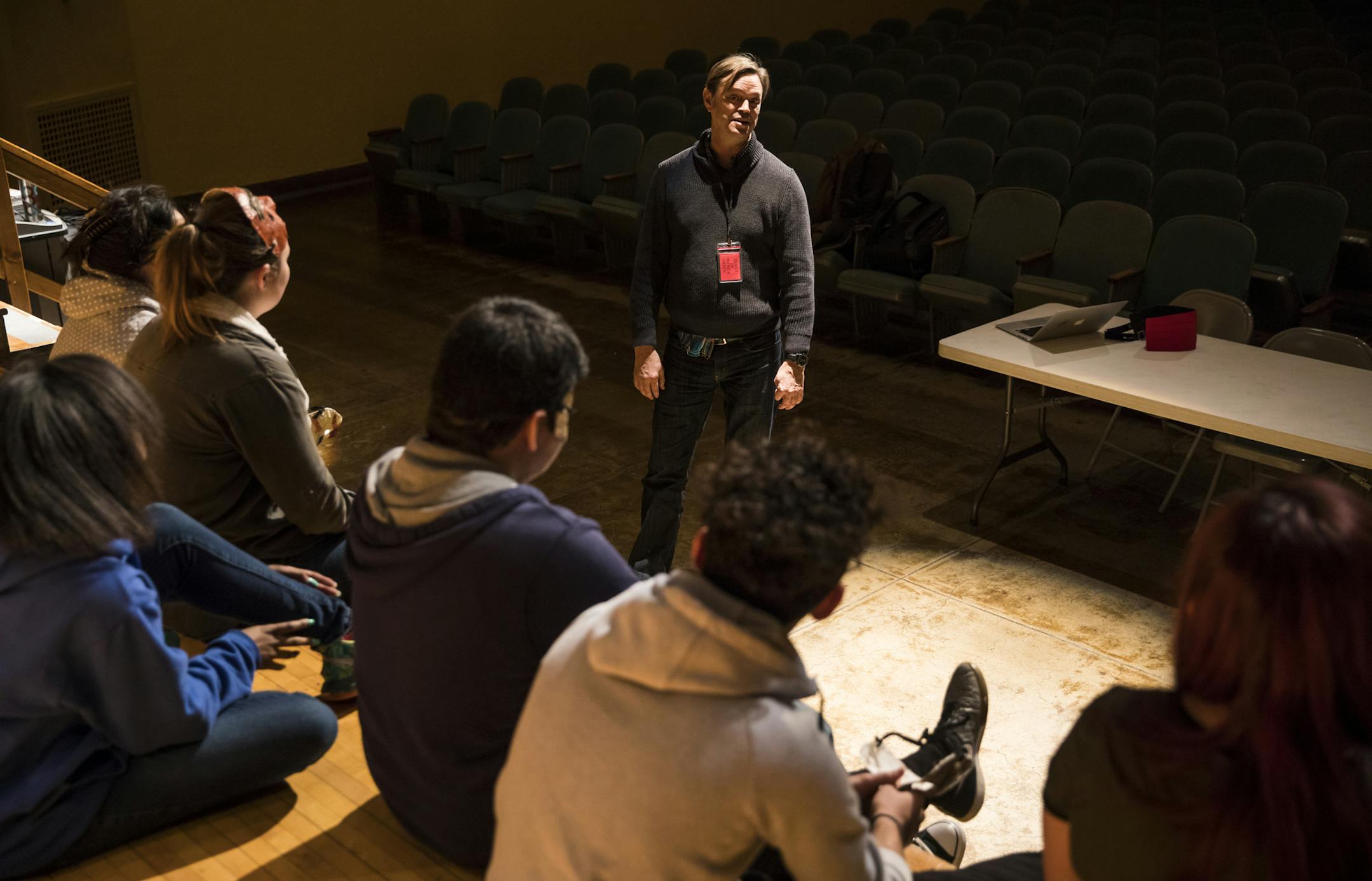 Longtime actor Dane Stauffer taught classes on commedia del arte at Patrick Henry High School in Minneapolis.