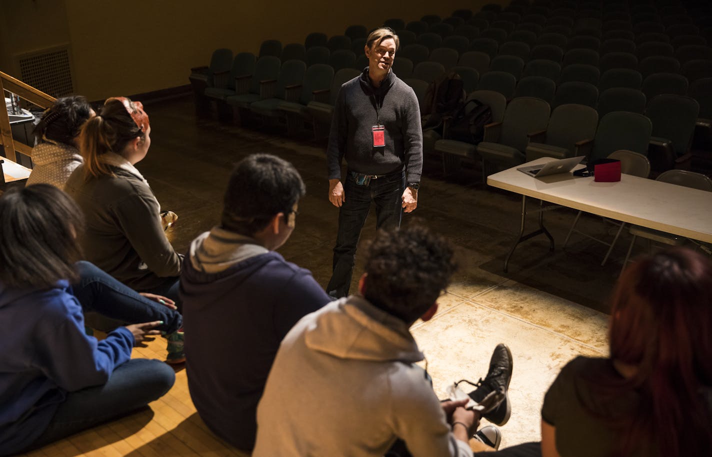 Longtime actor Dane Stauffer taught classes on commedia del arte at Patrick Henry High School in Minneapolis.