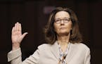 CIA nominee Gina Haspel is sworn in during a confirmation hearing of the Senate Intelligence Committee on Capitol Hill, Wednesday, May 9, 2018 in Wash
