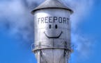The smiley-faced water tower in Freeport, Minn., has been a landmark on Interstate 94 for more than 50 years. Now its future is in doubt.