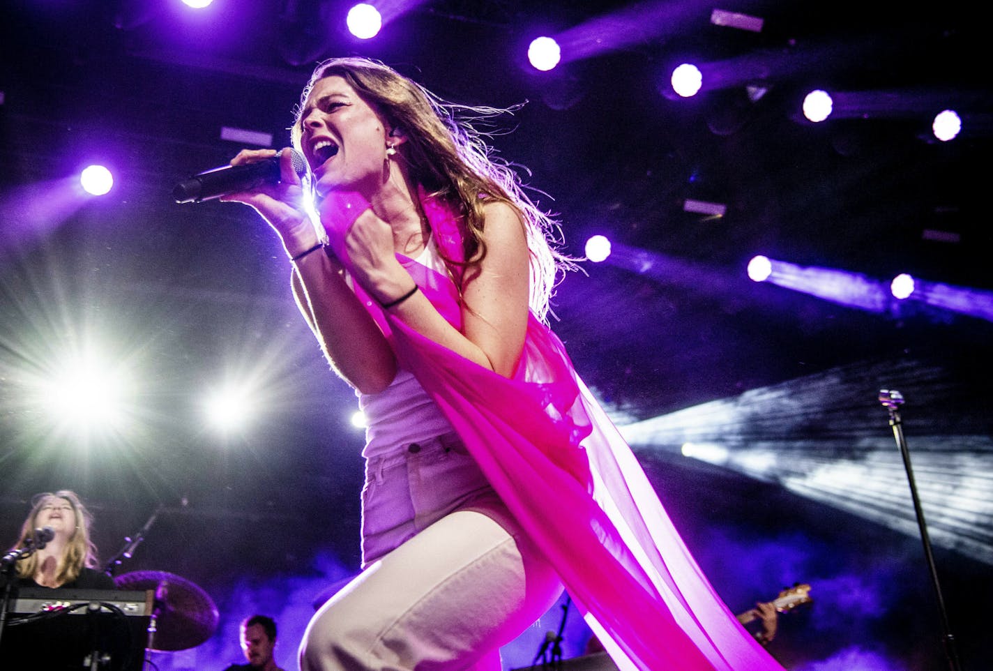 Maggie Rogers performs at the Coachella Music & Arts Festival at the Empire Polo Club on Saturday, April 20, 2019, in Indio, Calif. (Photo by Amy Harris/Invision/AP)