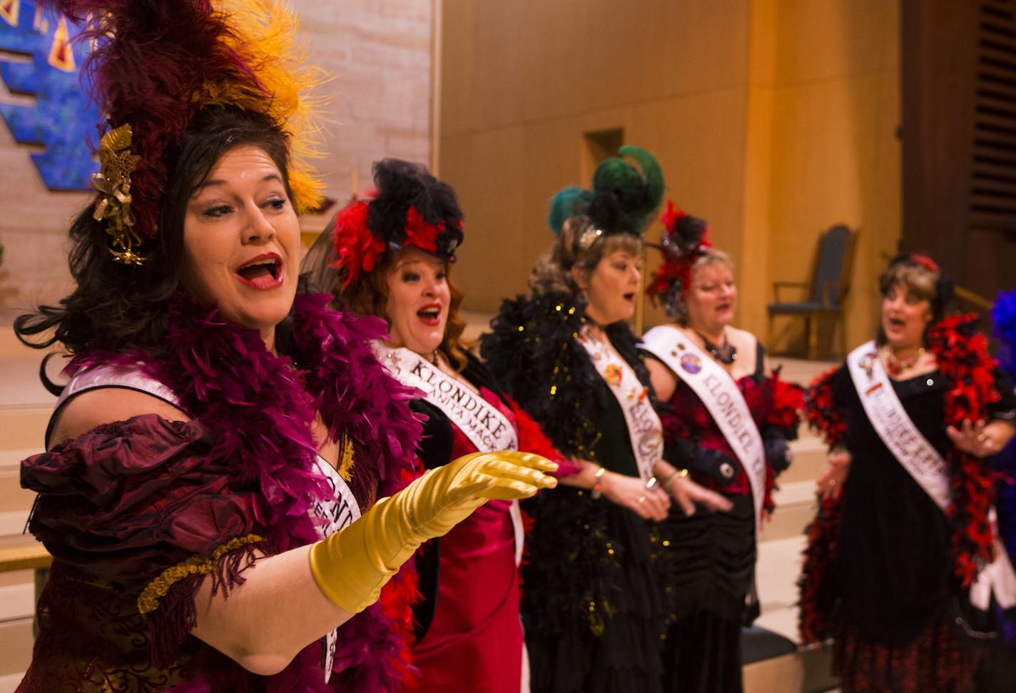 2003 Klondike Kate Kimberly Tsoukulas danced as she sang with other Klondike Kates during a rehearsal on Thursday, January 15, 2015, in West St. Paul, Minn. ] RENEE JONES SCHNEIDER &#x2022; renee.jones@yahoo.com