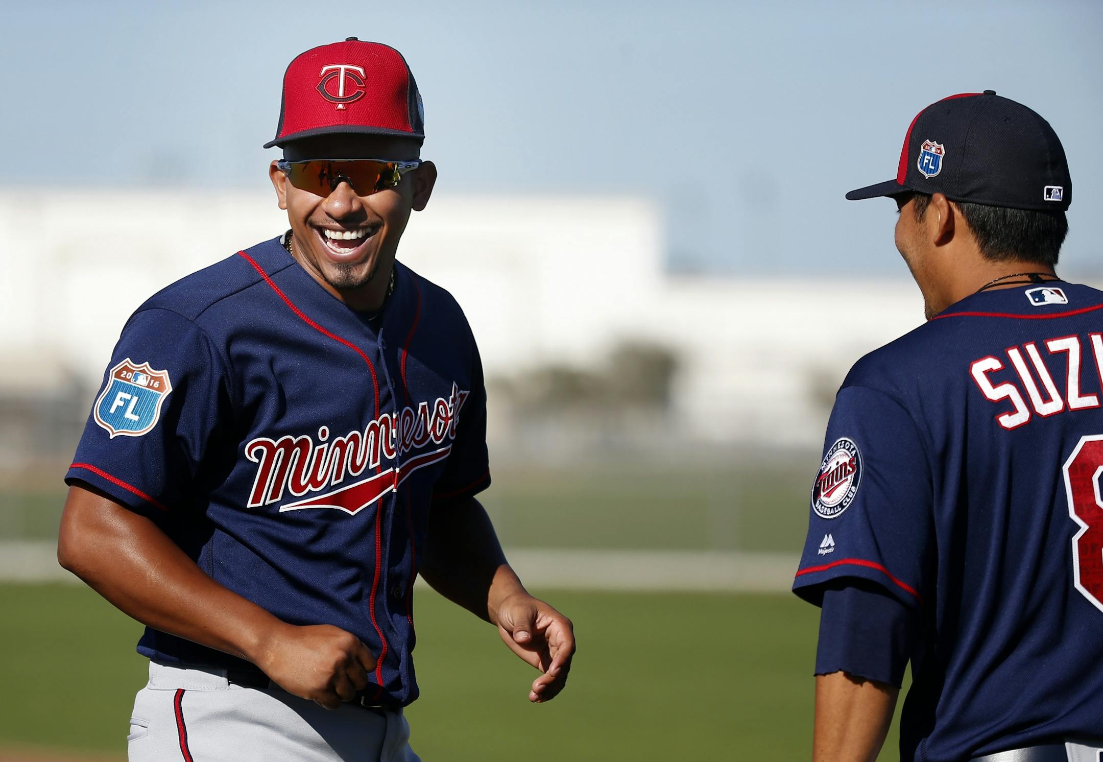 Minnesota Twins shortstop Eduardo Escobar joked with teammates during team stretches on Sunday.