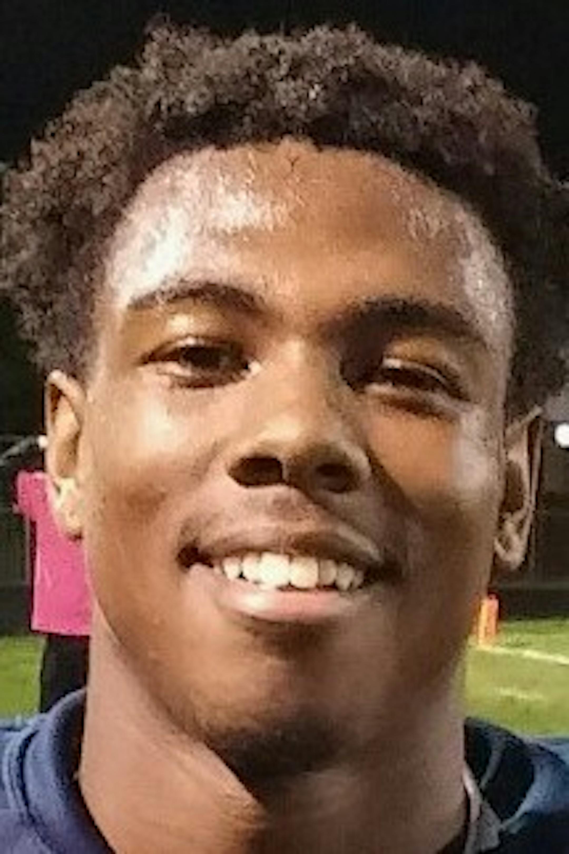 Marcus Hill, senior wide receiver, Champlin Park, caught winning TD in game with Blaine.