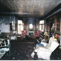 Main floor spaces including the foyer, library and dining room took the brunt of St. Cloud's 2002 Foley Mansion fire.