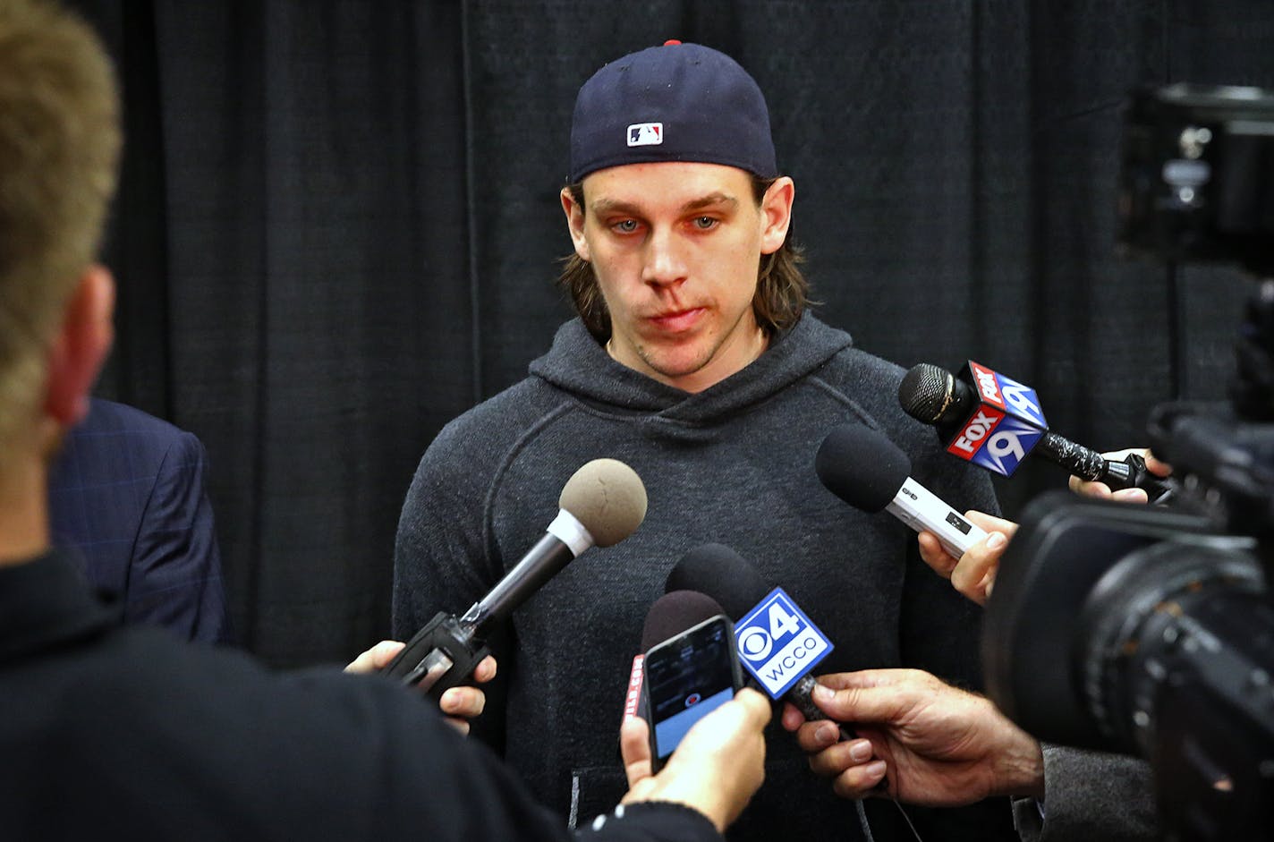 Minnesota Wild player Erik Haula attended the news conference. ] JIM GEHRZ &#xef; james.gehrz@startribune.com / St. Paul, MN / May 10, 2016 /12:00 PM &#xf1; BACKGROUND INFORMATION: The Minnesota Wild will introduce Head Coach Bruce Boudreau to the media at a press conference on Tuesday, May 10, at noon on the floor of the Xcel Energy Center.