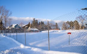 A "Private Property" sign is posted on a plot of land that has been purchased and cleared by the Cargill family Thursday, Jan. 11, 2024, on Park Point
