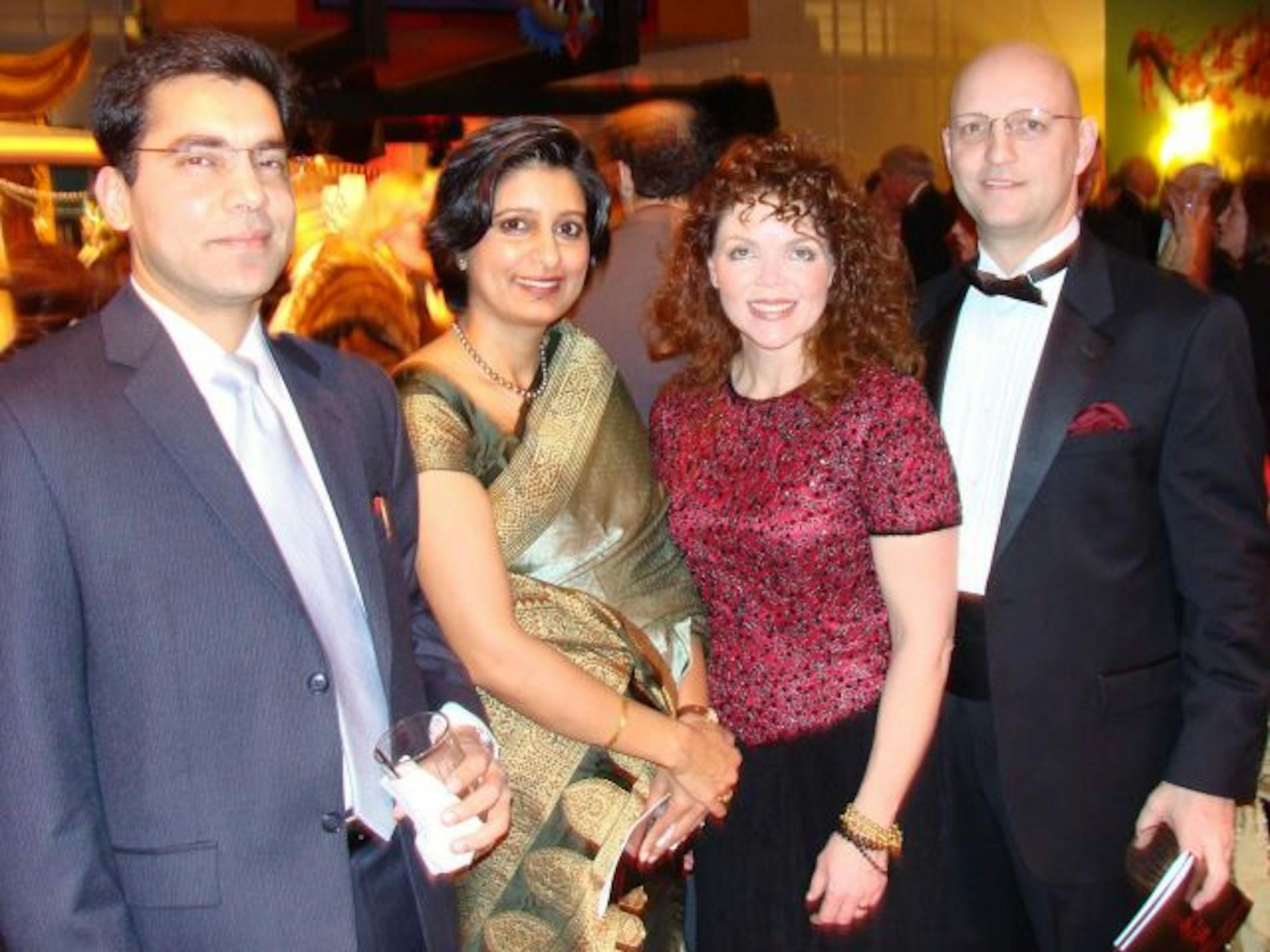 Sara Glassman, sglassman@startribune.com American Cancer Society fundraiser at Circus Juventas in St. Paul. Hematologist/oncologist Puneet Cheema and Mona Cheema and radiation oncologist Ross McBride and Nicole McBride.