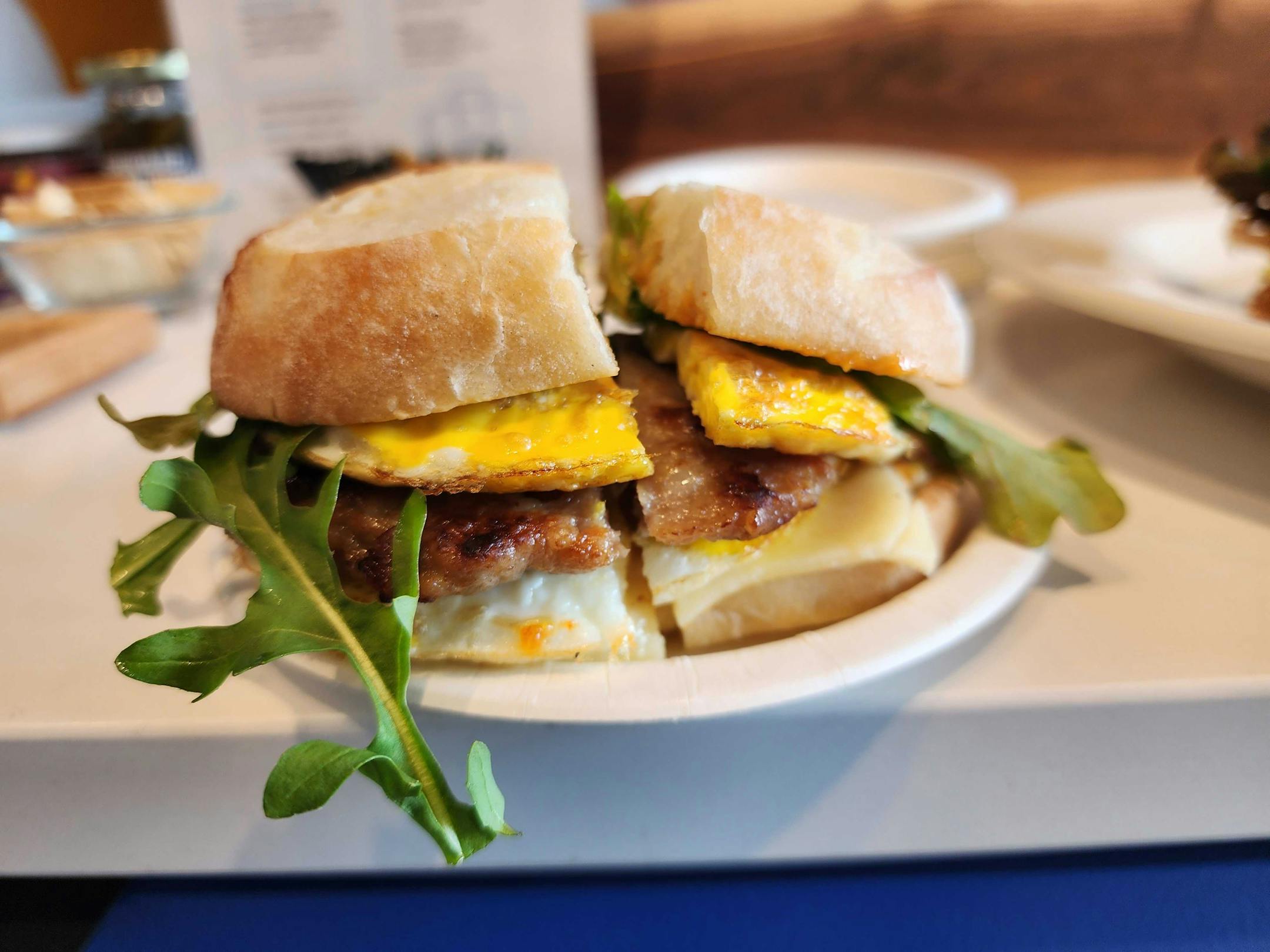 The Full Nelson breakfast sandwich at Westside Wine & Spirits