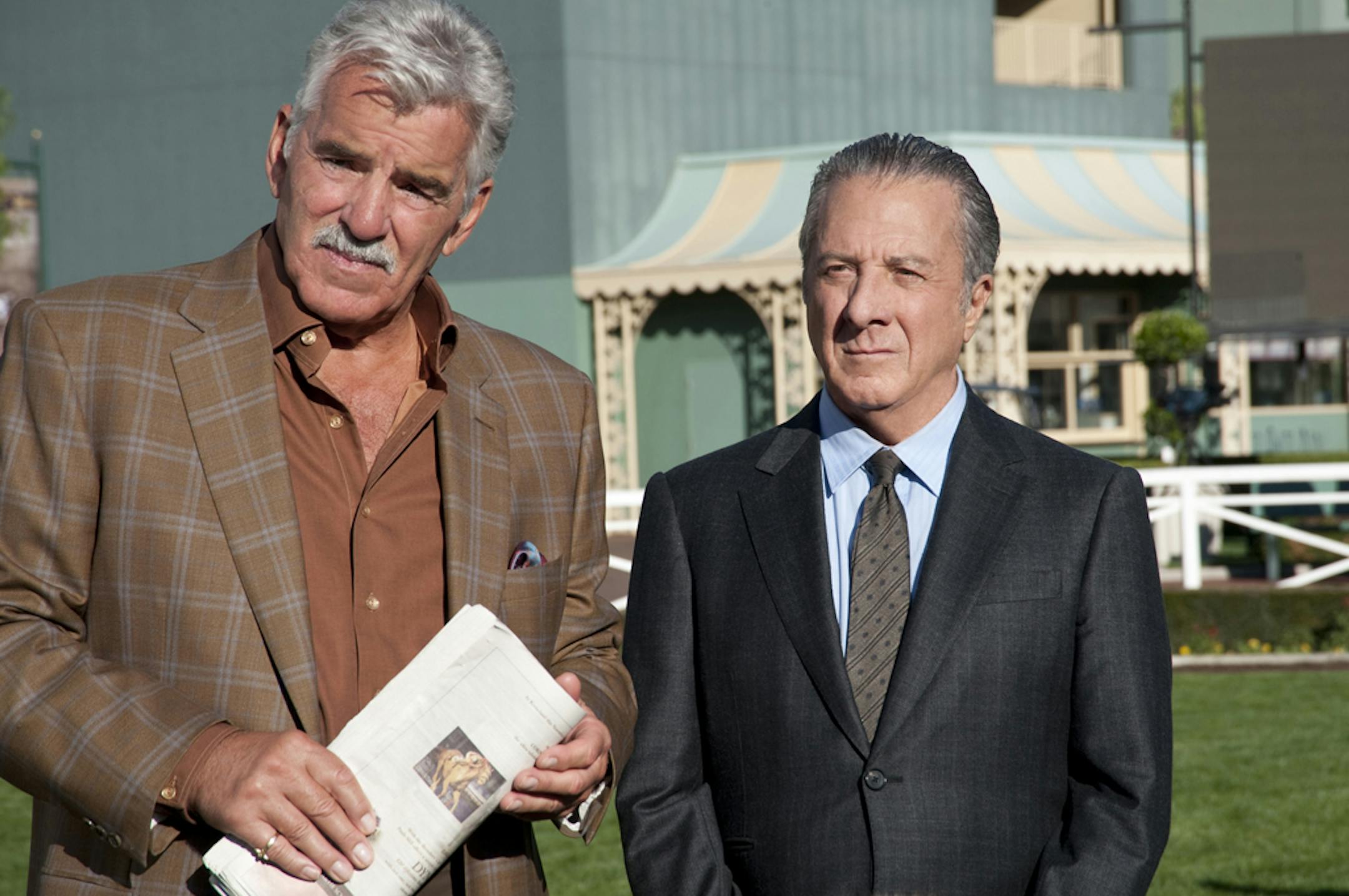Dennis Farina and Dustin Hoffman have money and revenge on their minds in "Luck."