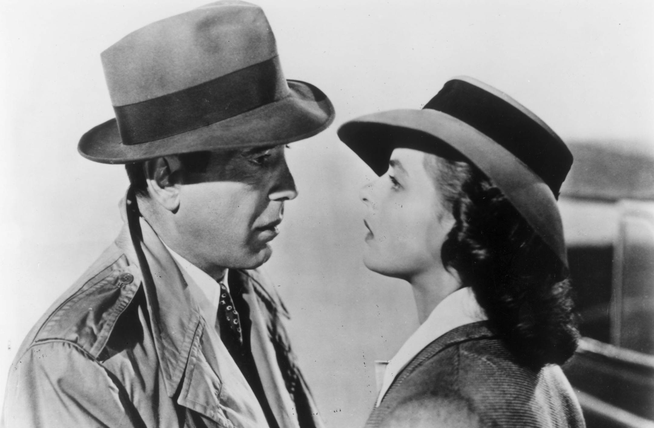 Humphrey Bogart (at left) and Ingrid Bergman (right) are shown in the 1943 movie classic "Casablanca." Handout file photo. ORG XMIT: MIN2013012814150035