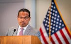 Minnesota Attorney General Keith Ellison spoke at a news conference in June 2020 in St. Paul.