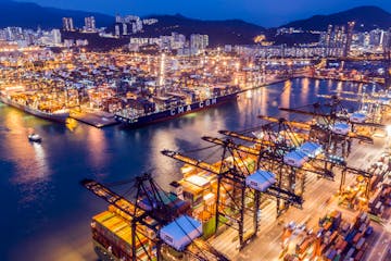 The Kwai Tsing Container Terminals in Hong Kong on April 7, 2020. 