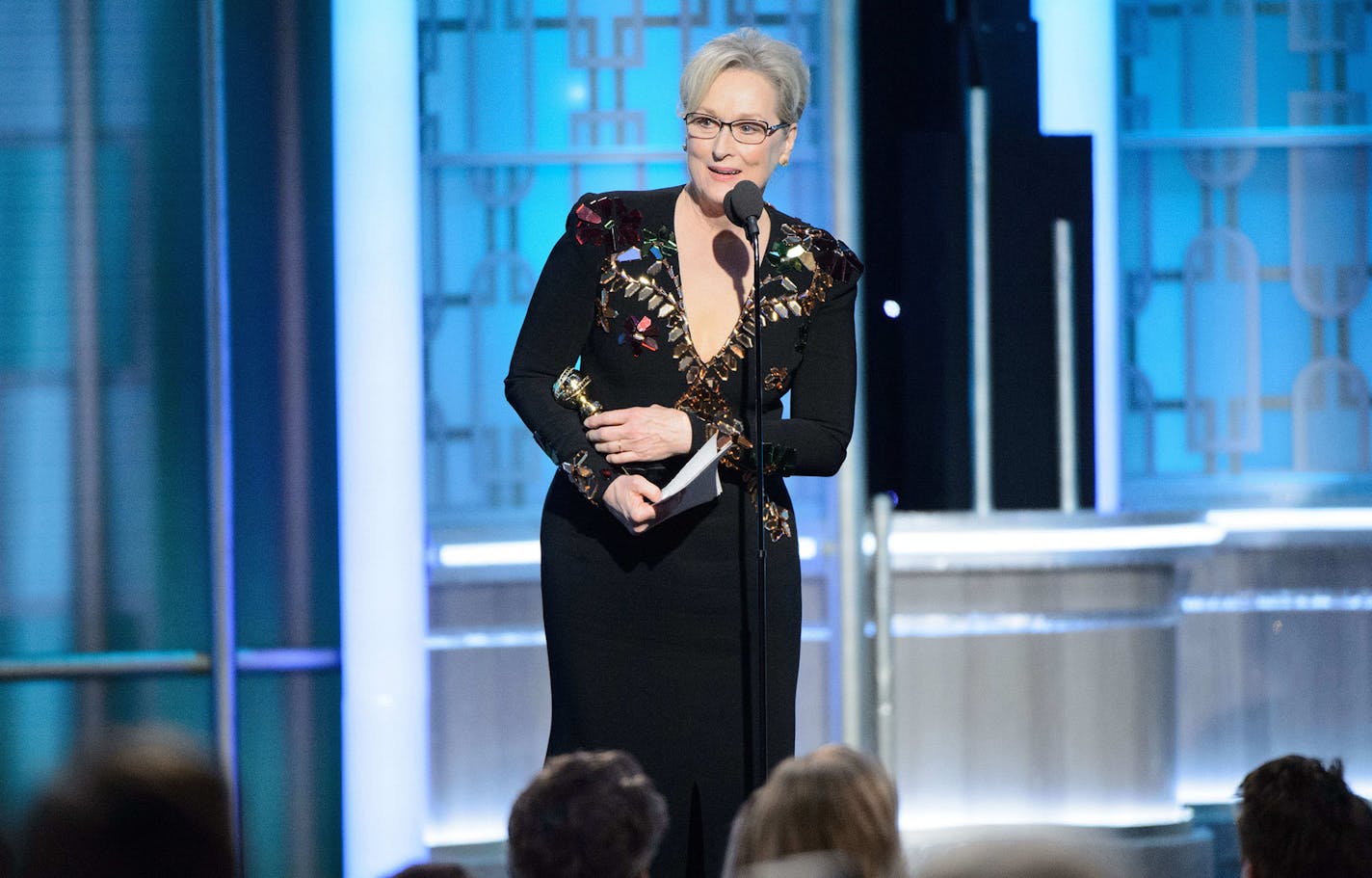 Meryl Streep accepts the Lifetime Achievement Award at the 74th Annual Golden Globe Awards at the Beverly Hotel Sunday, Jan. 8, 2017 in Beverly Hills, Calif. (HFPA/Zuma Press/TNS) ORG XMIT: 1195747 ORG XMIT: MIN1701100004490916