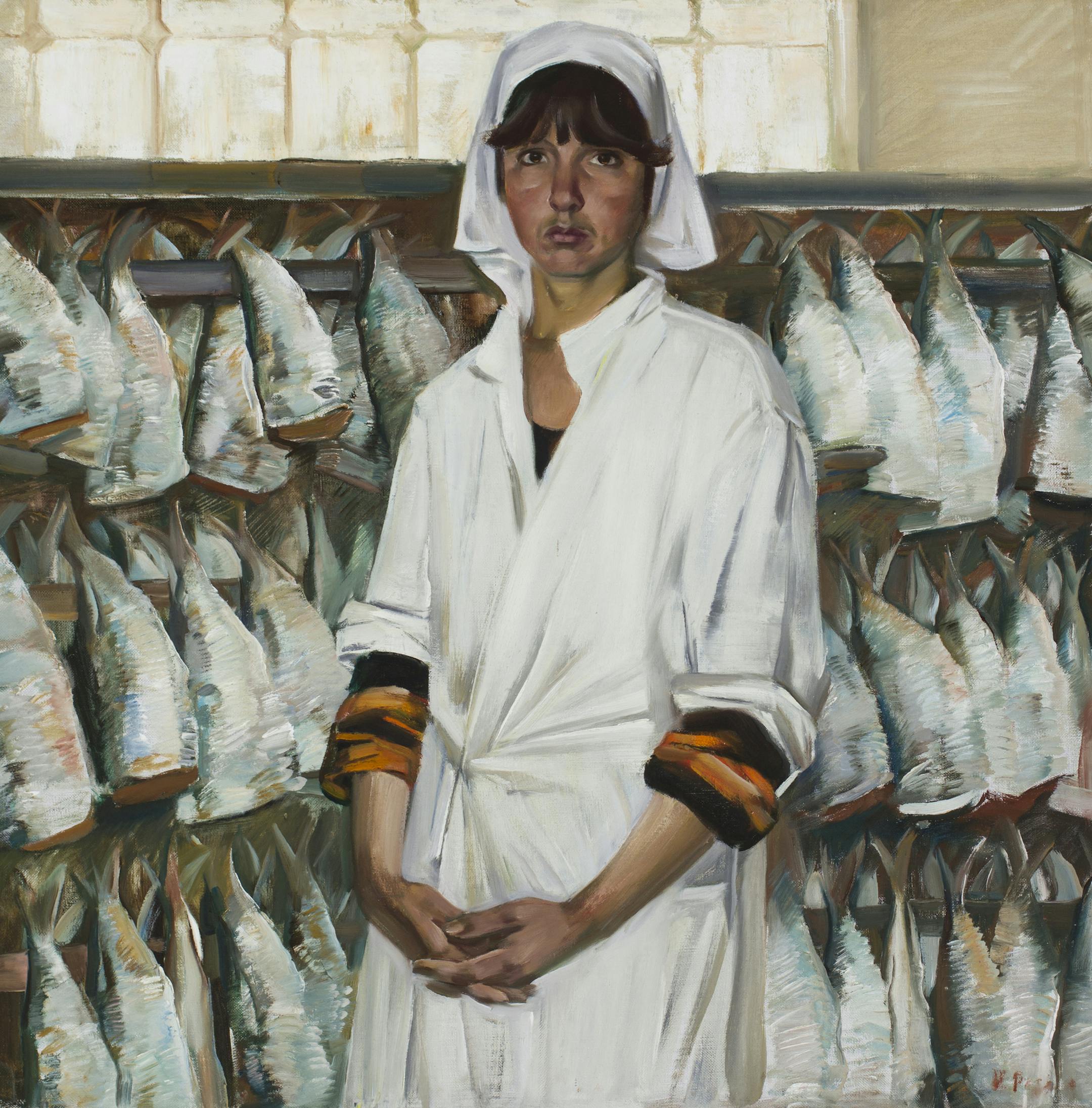 Provided by the Museum of Russian Art Yuri I. Bosko,"A Working Woman," circa 1960s, oil on canvas