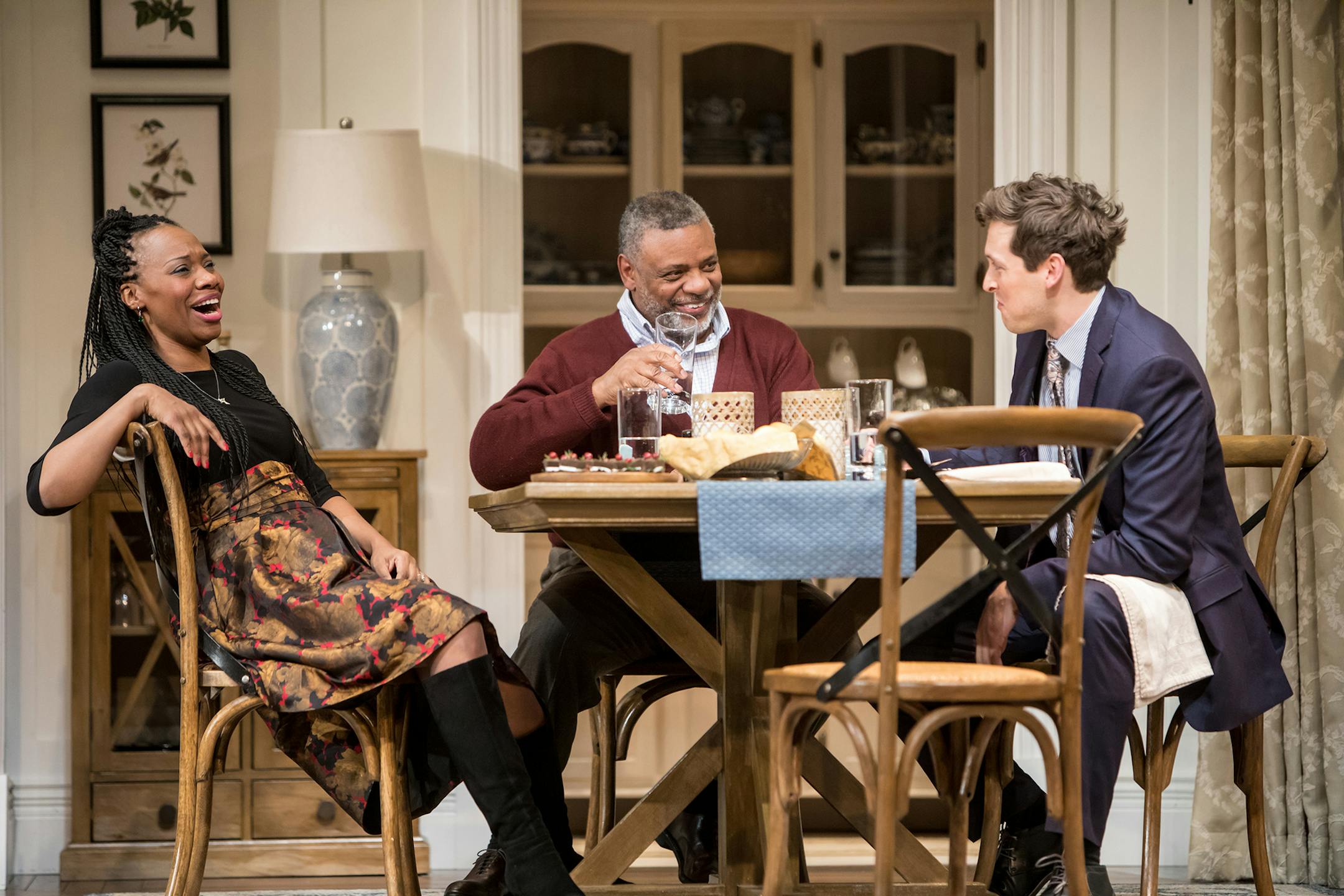 Sha Cage (Tendi), Harvy Blanks (Donald Chinyaramwira) and Quinn Franzen (Chris) in "Familiar."