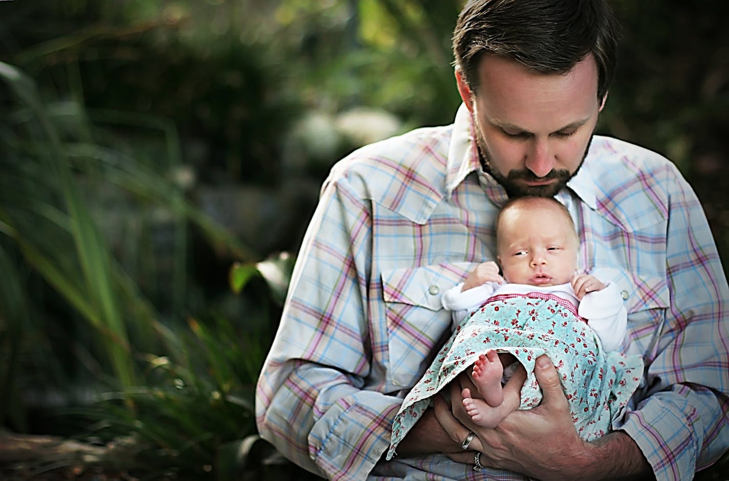 Matt Logelin with Madeline on April 21, 2008