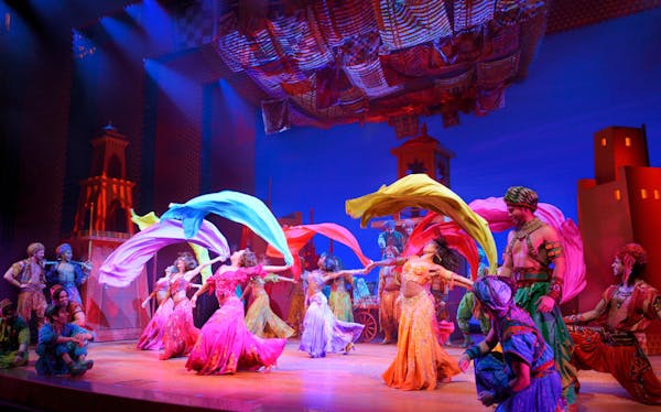 The stage version of "Disney's Aladdin" is a colorful spectacle.