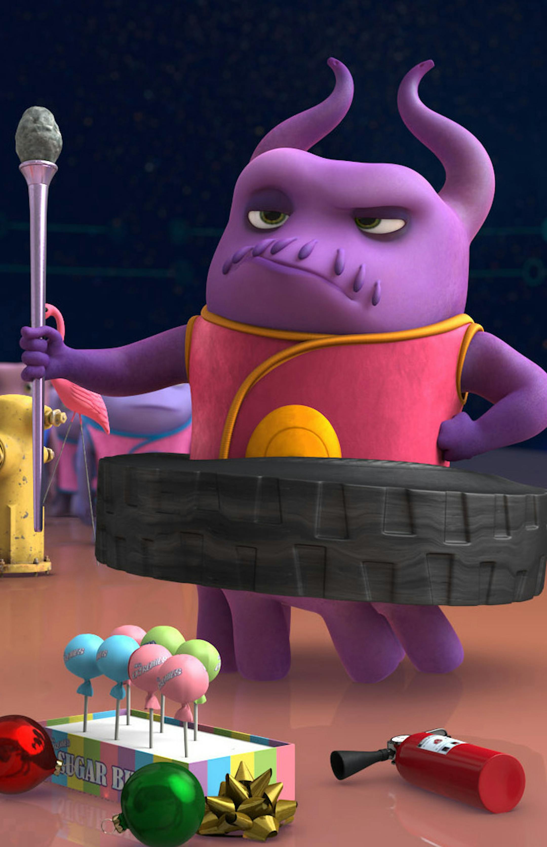 sq675_s15_f164_RGB Steve Martin is the Boov commander Smek, whose turn-ons include being right about everything, taking credit for others' accomplishments, believing his own publicity, and naming things after himself. Photo credit: DreamWorks Animation.