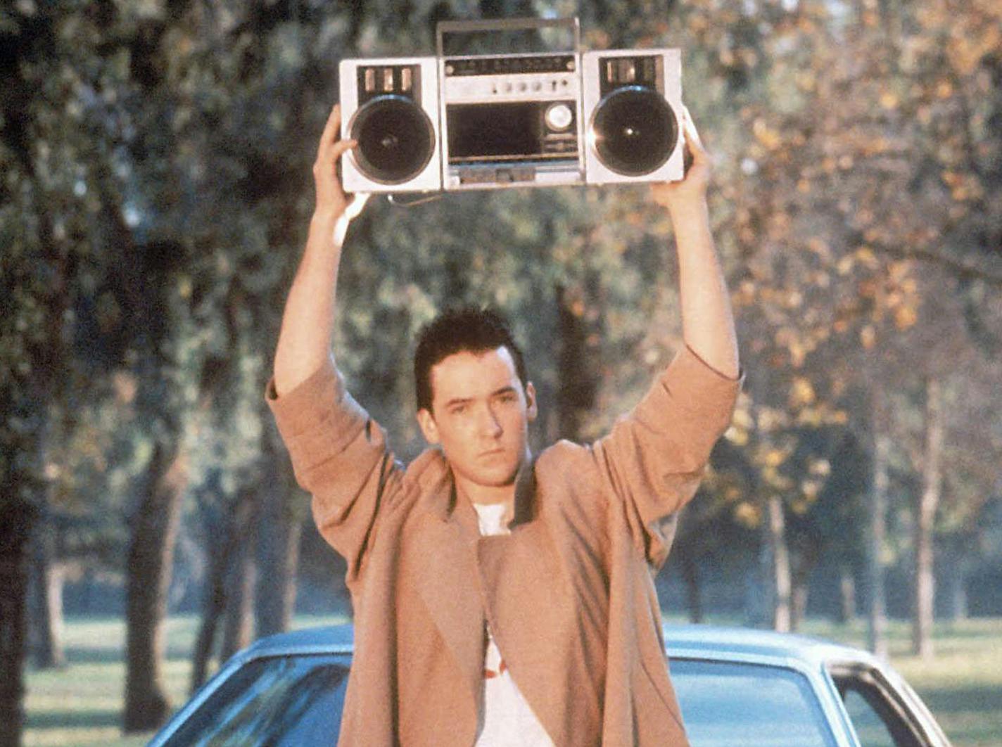 John Cusack as Lloyd Dobler in the iconic scene from "Say Anything."