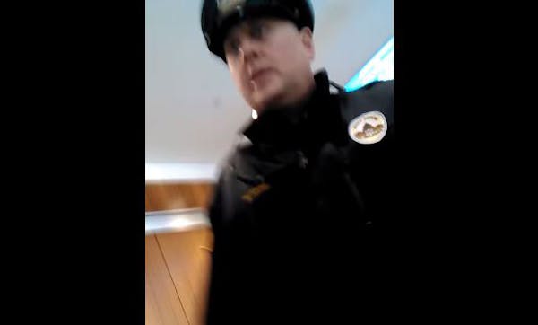 Screen grab from YoutTube incident in which St. Paul police use Taser on man in the skyway.