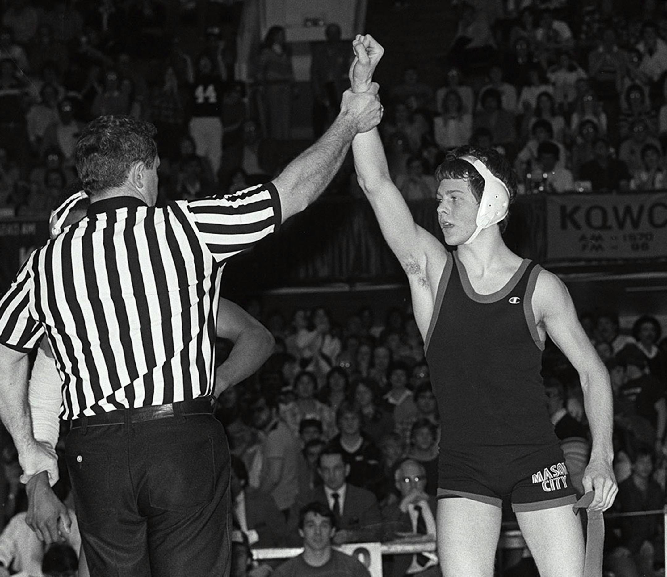 Tim Krieger, a former star wrestler, is being accused oa a multimillion fraud -- a charge he denies. (Credit: Globe Gazette)
