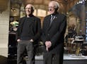 This Saturday, Feb. 6, 2016 photo provided by NBC shows, Larry David, left, and Democratic presidential candidate Sen. Bernie Sanders, introducing mus
