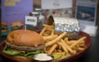 An Impossible veggie burger at Union Depot Bar and Grill in St. Paul. Alt meats appeal to "flexitarians," who seek more fruits and veggies, but also s