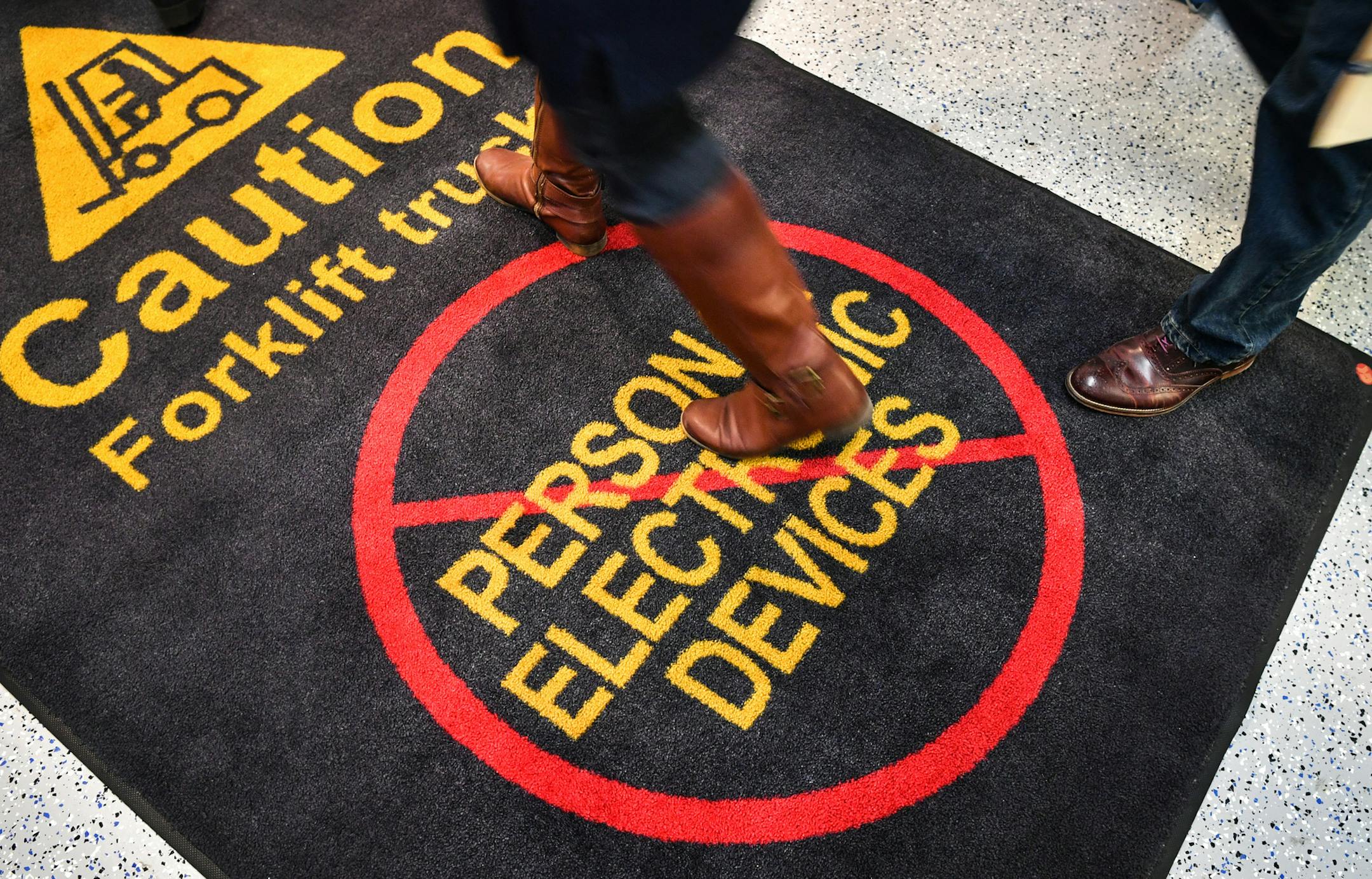 To maintain safety, Uponor has asked its employees to use personal electronic devices only in designated areas.