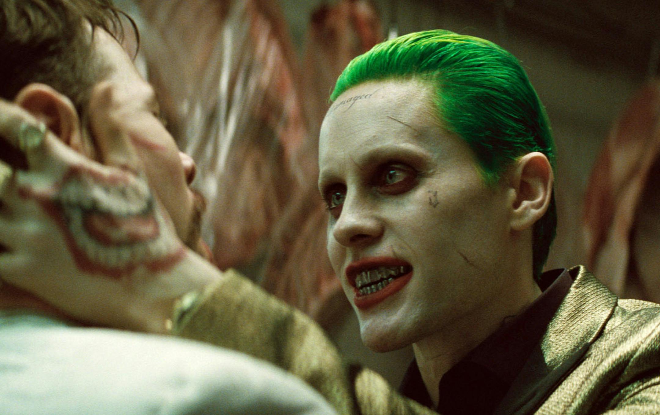 This image released by Warner Bros. Pictures shows Jared Leto in a scene from "Suicide Squad."