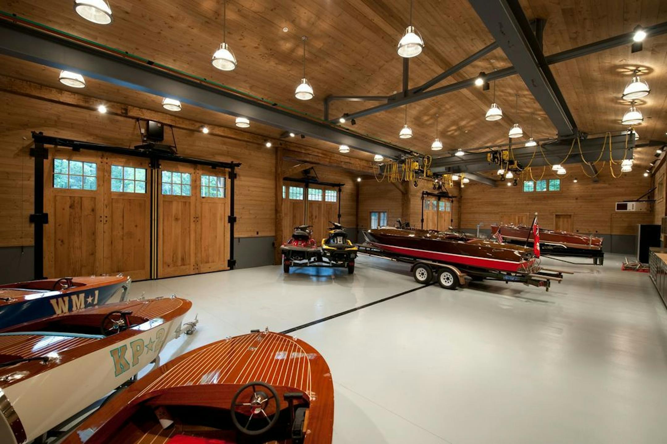 Inside one of the storage buildings.