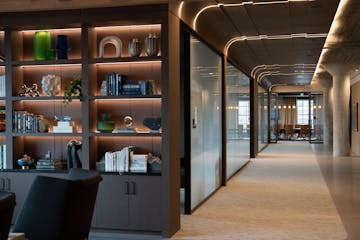The client center in the new JP Morgan Chase space at the Steelman Exchange building in Minneapolis.