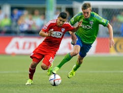 Mauro Diaz, left, is a top playmaker for FC Dallas, the team regarded as having the best shot to be the Major League Soccer team to challenge for the 
