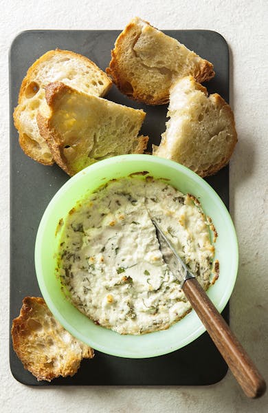 Baked Fresh Cheese with Lemon and Herbs. Photo by Mette Nielsen
