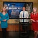 KSTP's "Nightcast" team (from left): meteorologist Wren Clair and anchors Kevin Doran and Lindsey Brown.