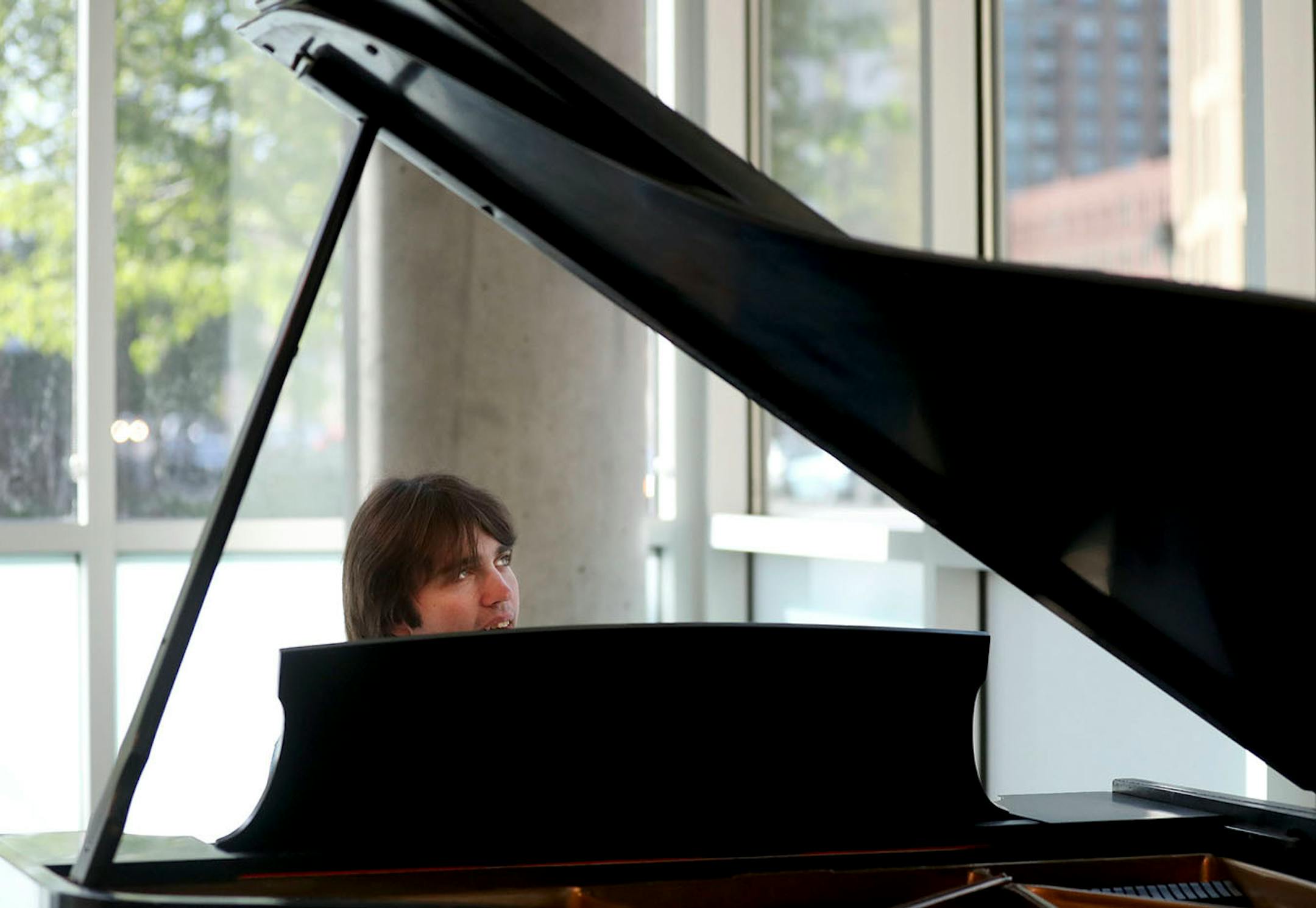 Alex Hagen played piano during a lesson at MacPhail Center for Music Tuesday, May 15, 2018, in Minneapolis, MN.