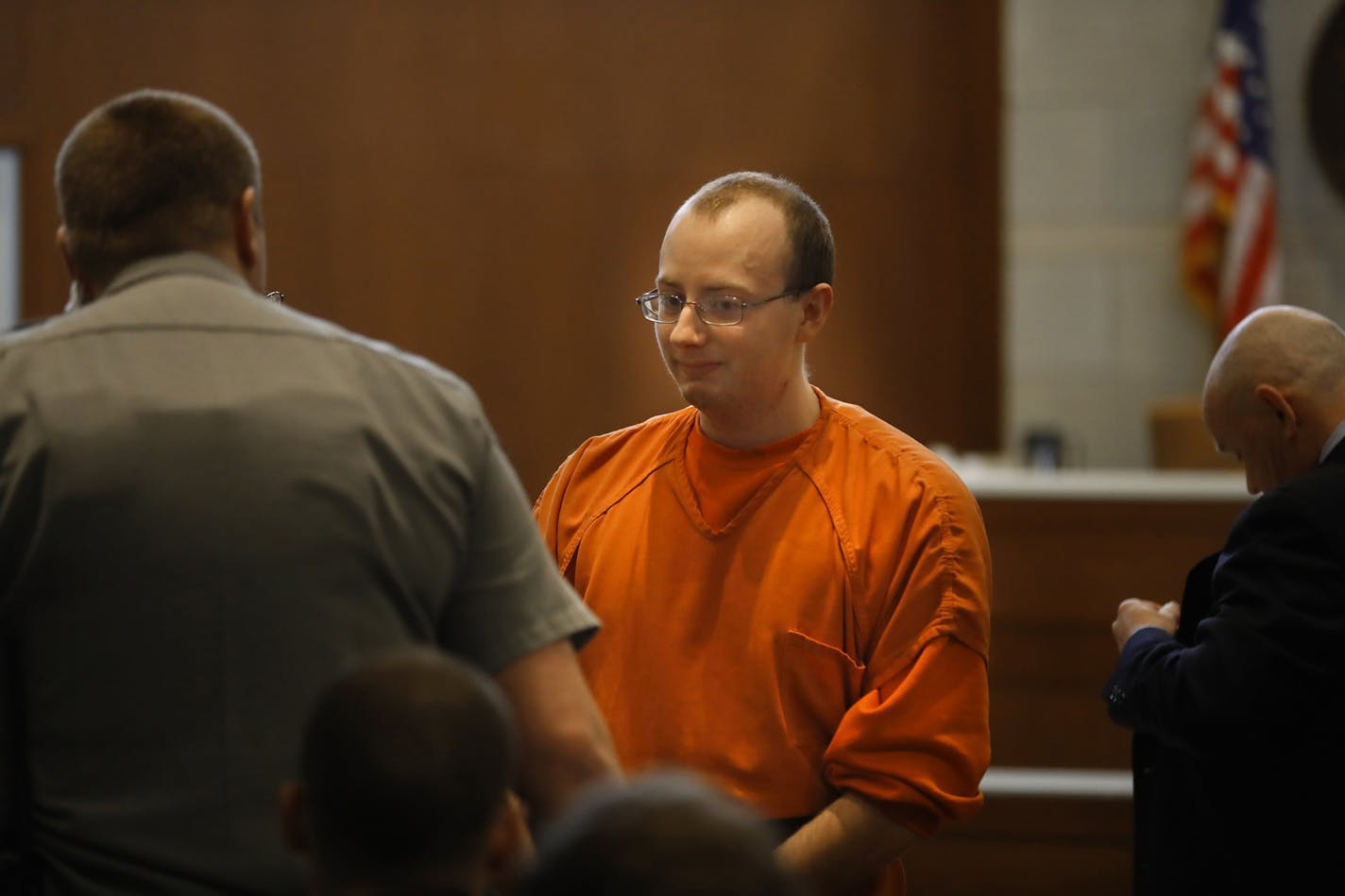 Jake T. Patterson, charged with kidnapping 13-year-old Jayme Closs and killing her parents last fall, appeared for a brief hearing in Barron County Circuit Court on Wednesday, Feb. 6, 2019, in Barron, Wis.