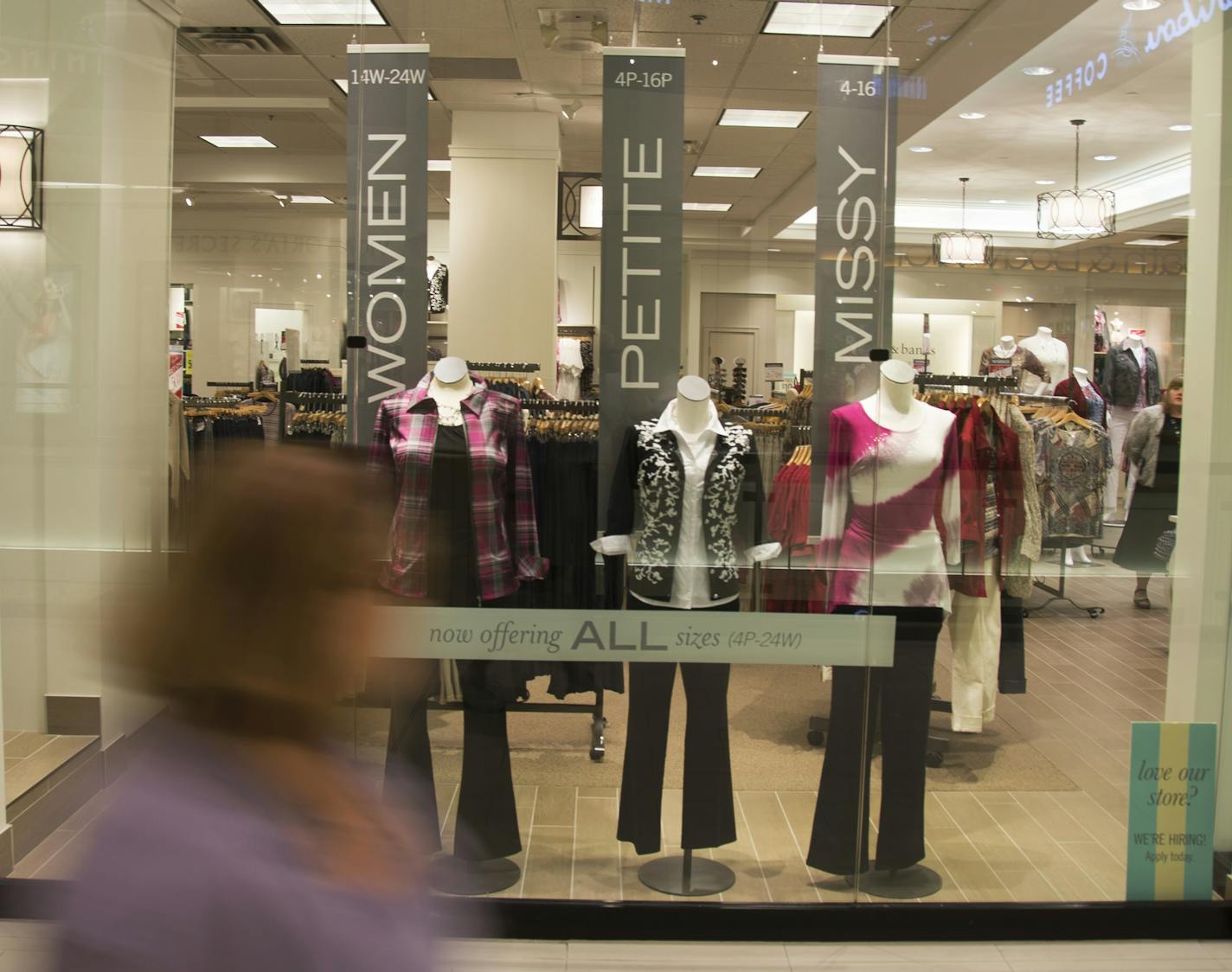 A display window at Christopher & Banks at Mall of America from 2015. (DAVID BREWSTER/STAR TRIBUNE)