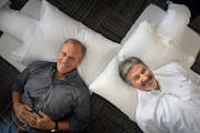 Dr. Scott Augustine, left, CEO Augustine Biomedical+Design and Josh Waldman, right, CEO PureZone Technologies, are launching PureZone, a pillowcase th