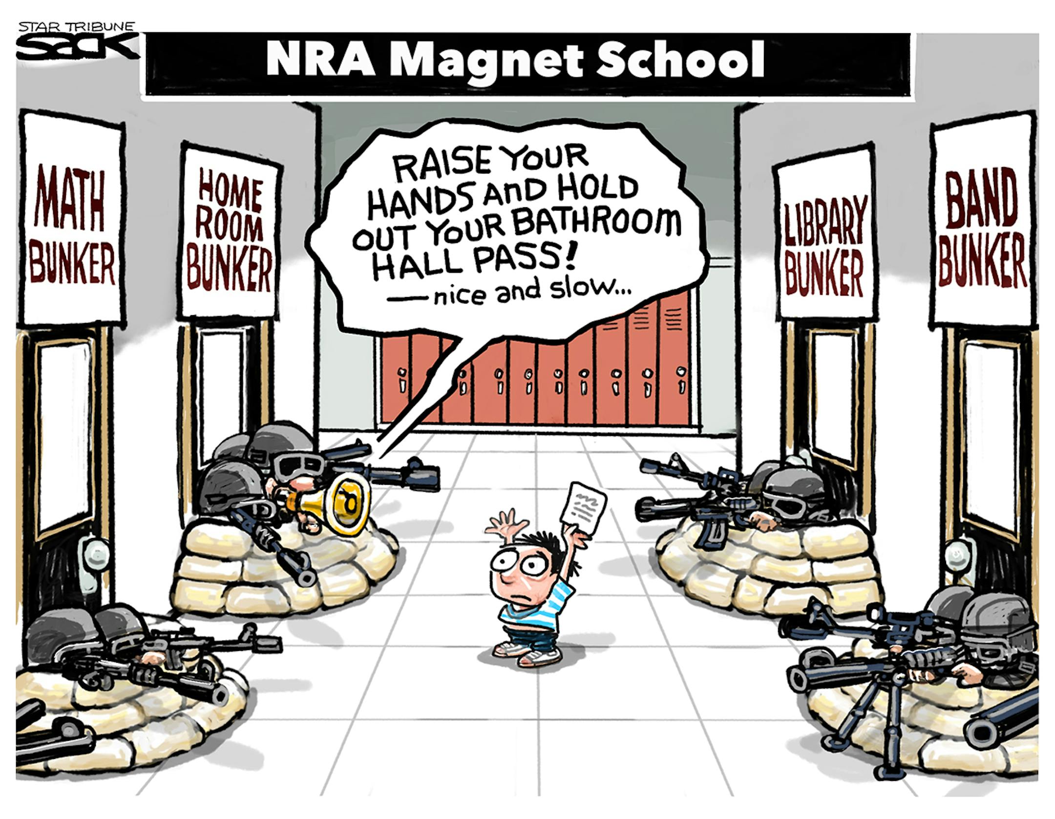 Steve Sack editorial cartoon for April 7, 2013.