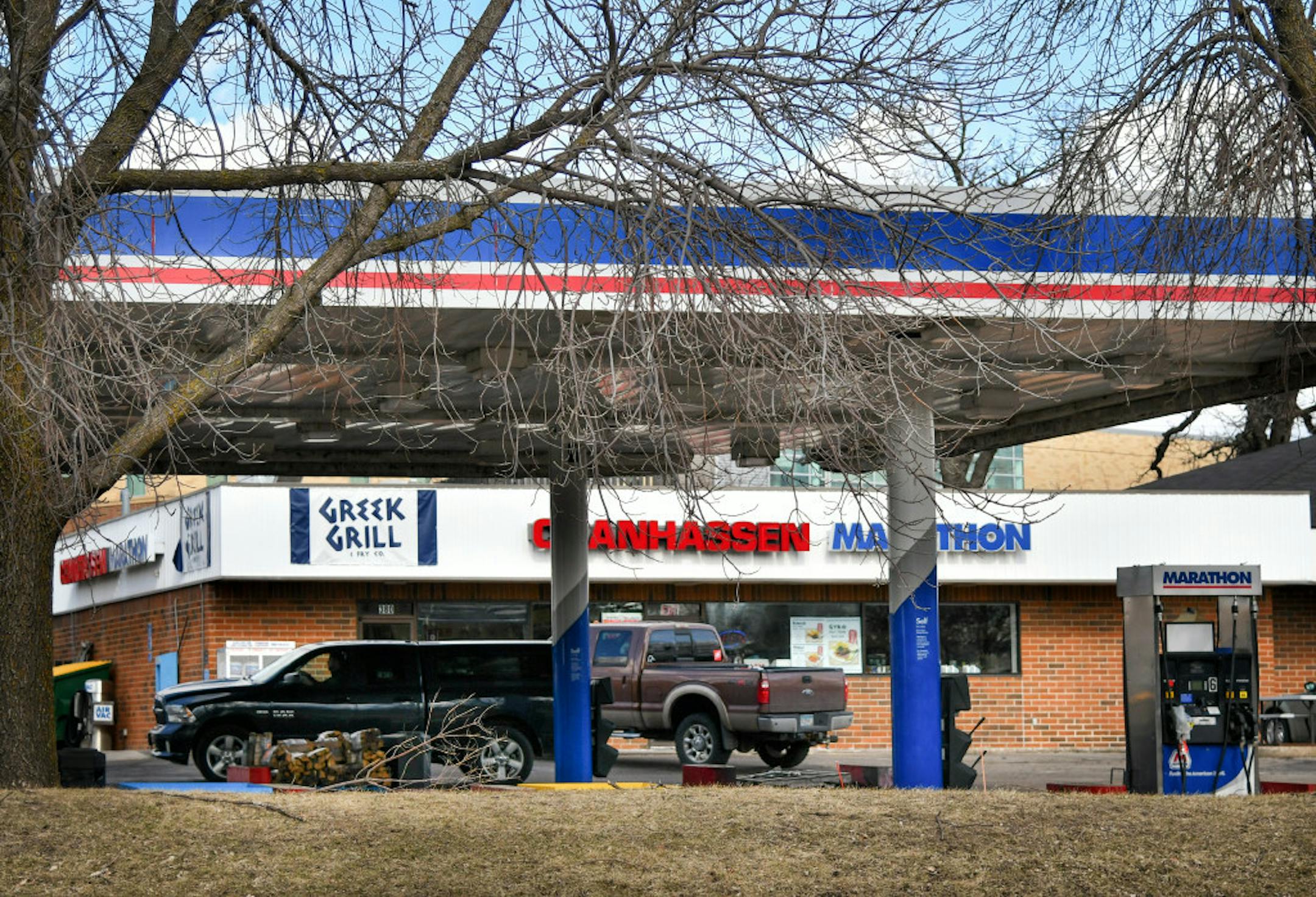 This Marathon gas station in Chanhassen was partially shut down Monday after several motorists complained of water in its fuel. A state inspector closed all regular fuel pumps.