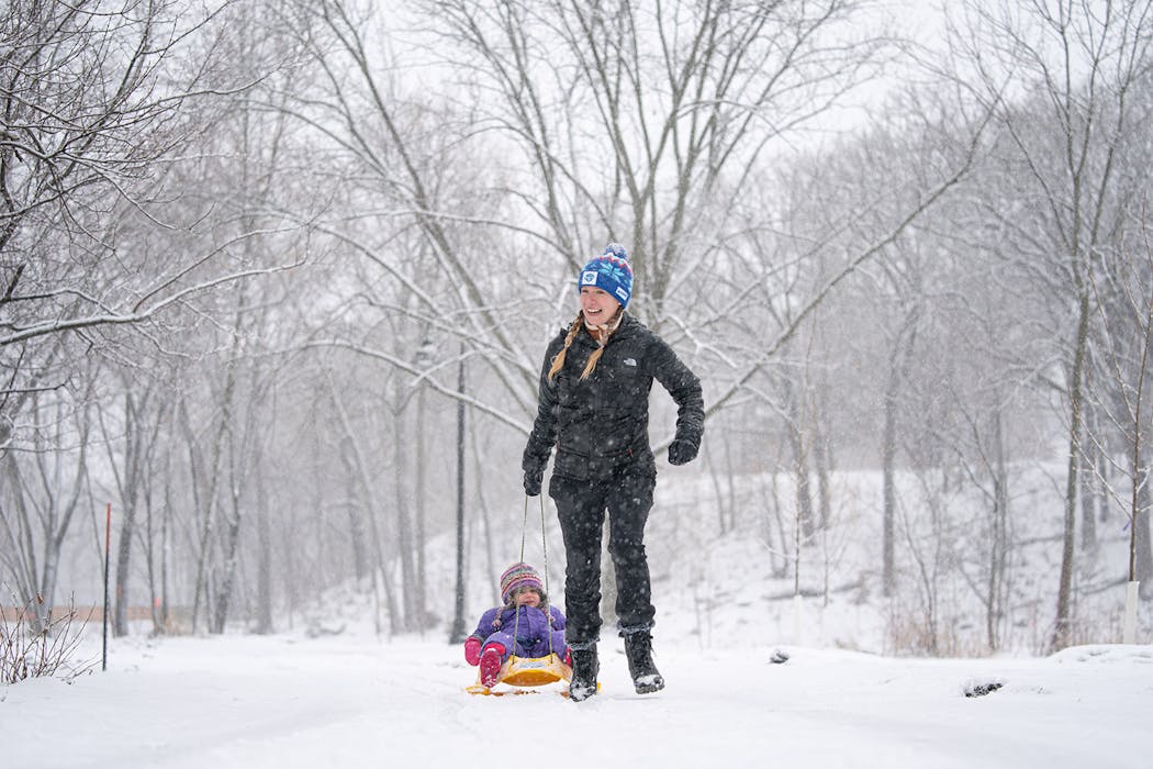 Keep it light and fun in the winter outdoors when out with young children. It'll lessen the stress for everyone, and build up a weather-resilient family.