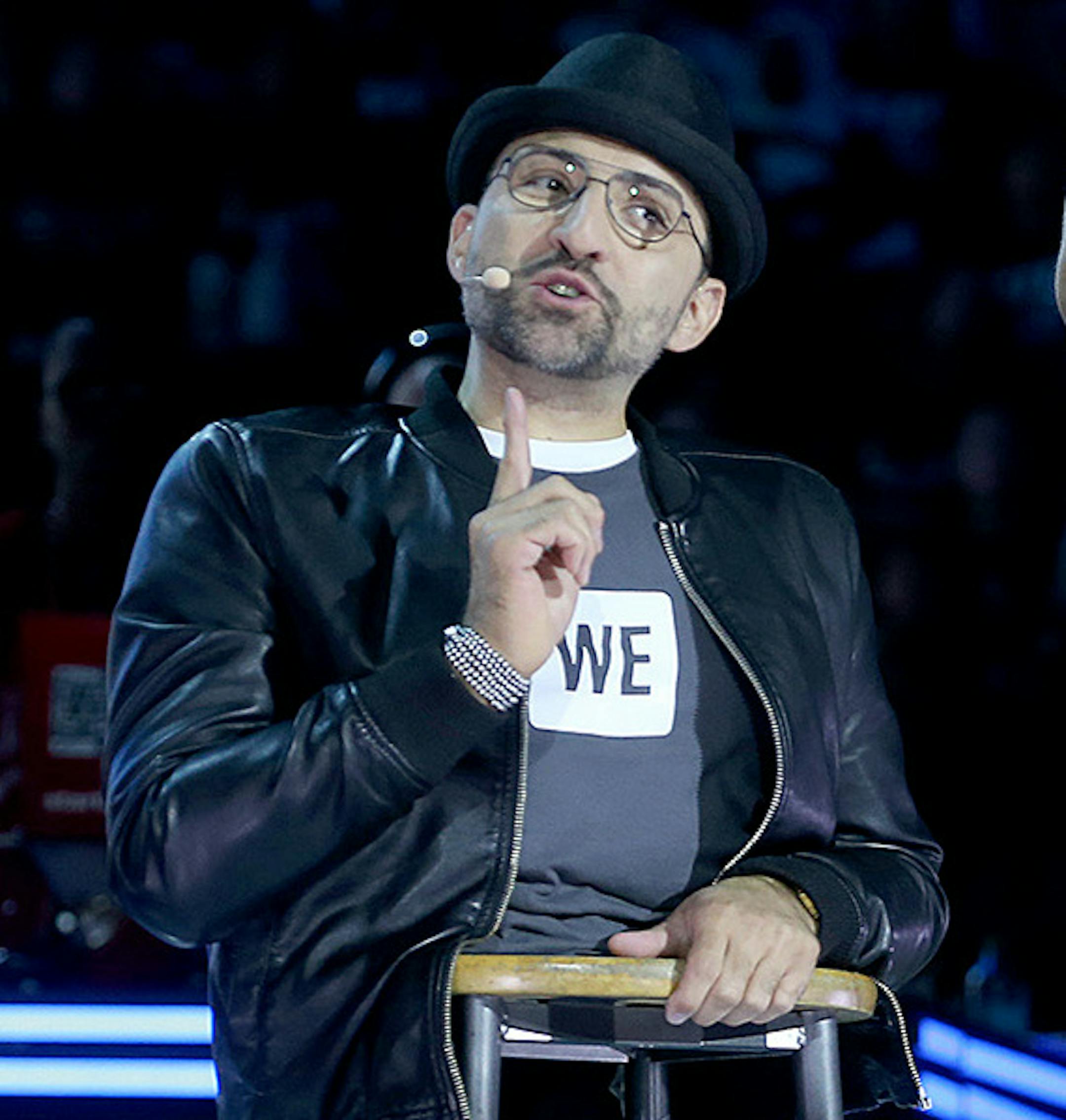 Motivational speaker Spencer West, left, and WE Day Minnesota Host Olivia Holt, right, spoke to nearly 20,000 Minnesota schoolchildren who packed into the Xcel Energy Center for the Fourth Annual We Day event, Tuesday, September 20, 2016 in St. Paul, MN. This year's headliner was singer-songwriter, dancer, choreographer, actress and television personality Paula Abdul. ] (ELIZABETH FLORES/STAR TRIBUNE) ELIZABETH FLORES • eflores@startribune.com