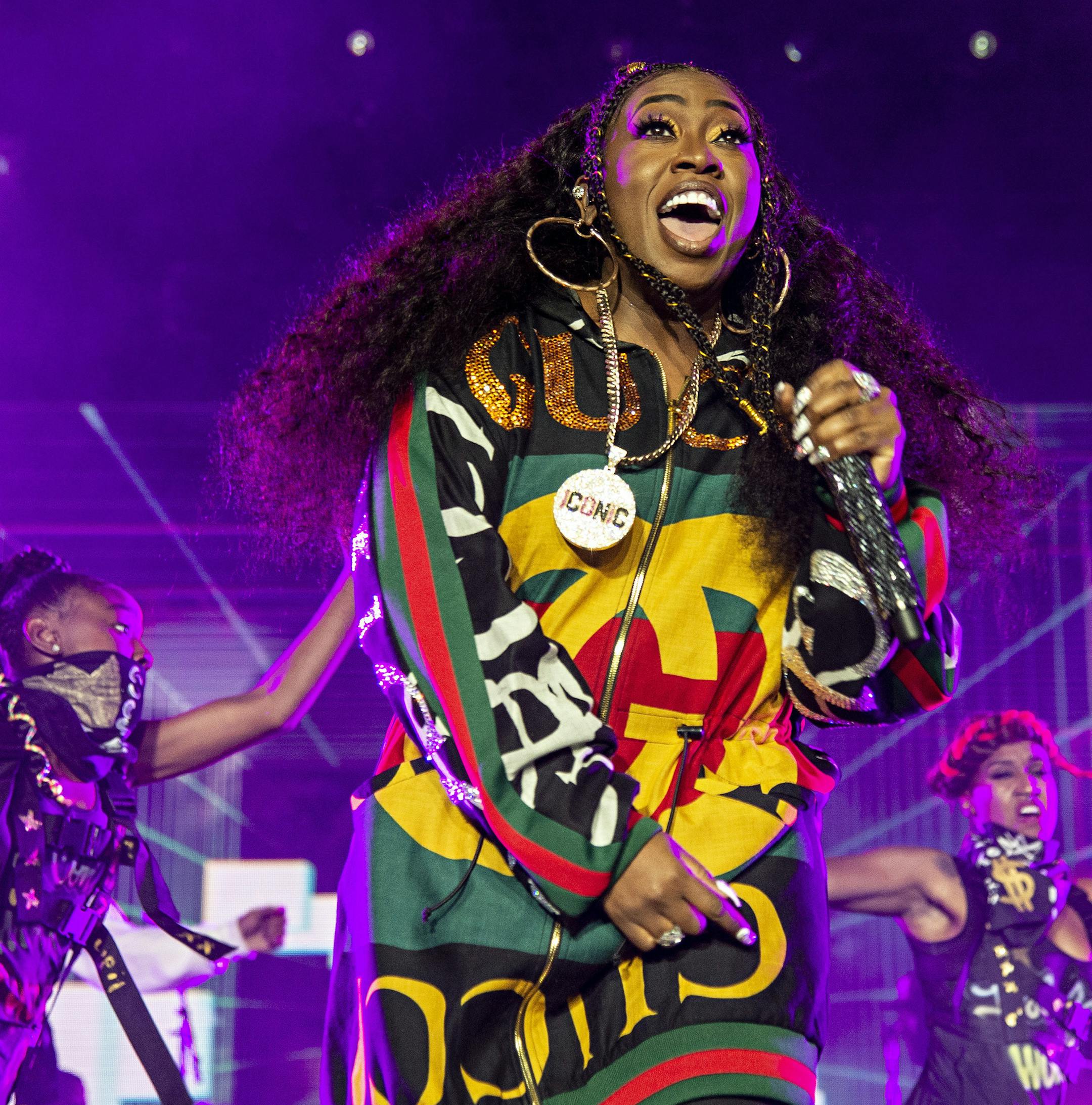FILE - In this July 7, 2018 file photo, Missy Elliott performs at the 2018 Essence Festival in New Orleans. Missy Elliott is making history as the first female rapper inducted into the Songwriters Hall of Fame, whose 2019 class also includes legendary British singer Cat Stevens and country-folk icon John Prine. The organization announced the new group of inductees Saturday, Jan. 12, 2019. (Photo by Amy Harris/Invision/AP, File)